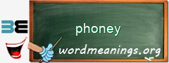 WordMeaning blackboard for phoney